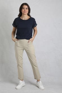 Malorri Organic Cotton Chino Trousers Stone