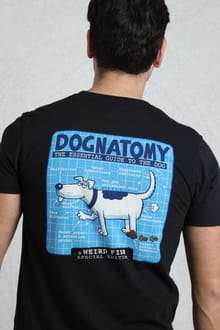 Dognatomy Back Print Artist T-Shirt Black