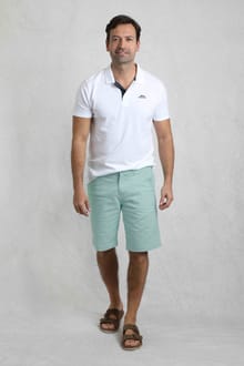 Rayburn Organic Cotton Flat Front Shorts  Seafoam