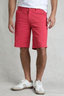 Rayburn Organic Cotton Flat Front Shorts  Dark Pink