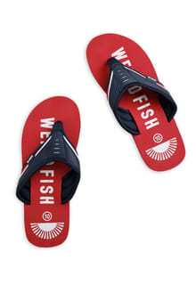 Columbia Branded Flip Flops Retro Red