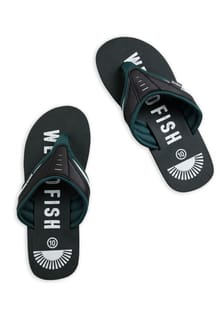 Columbia Branded Flip Flops Washed Black