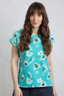 Paw Paw Organic Cotton Printed T-Shirt Blue Shine