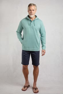 Woodside Sun-washed Loopback Hoodie Mineral Blue