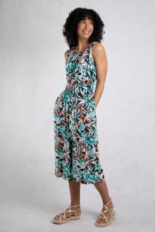 Nalani LivaEco™ Printed Viscose Jumpsuit Aqua blue