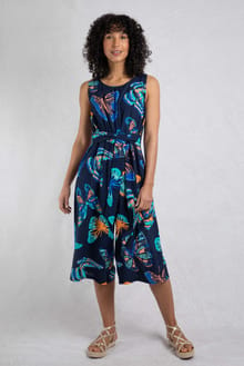 Nalani LivaEco™ Printed Viscose Jumpsuit Dark Blue