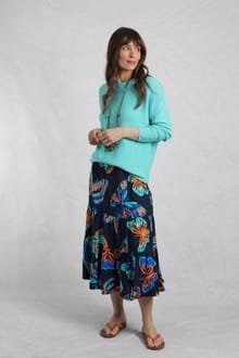 Cassis Lenzing EcoVero™ Printed Viscose Tiered Skirt 