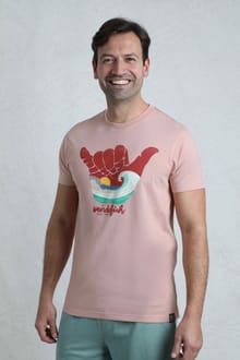 Hang Loose Eco Graphic T-Shirt Dusty Rose