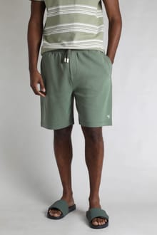 Crawford Organic Cotton Loopback Shorts Army Green