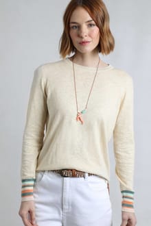 Kinga Lightweight Knit Jumper Light Cream