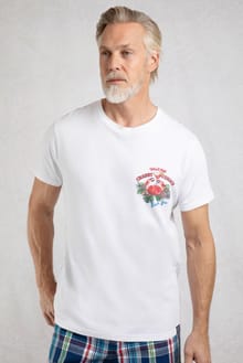 Crabby Shack Back Print Graphic T-Shirt White