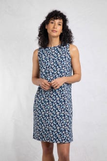 Adenea Organic Cotton Jersey Shift Dress Ocean Blue