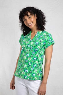 Alia Organic Cotton Printed Jersey Top Peapod