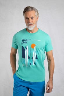 Coordinates Eco Front Print Graphic T-Shirt Aqua Marine