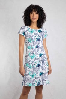 Tallahassee Printed Jersey Dress Cream