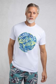 Vortex Front Print Graphic T-Shirt White