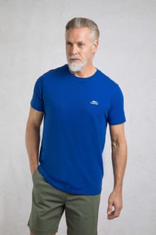 Fished Organic Cotton Branded T-Shirt Cobalt Blue