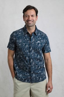 Avondale Short Sleeve Printed Shirt Navy