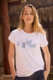 Walkies Organic Cotton Slub T-Shirt White