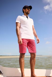 Rayburn Organic Cotton Flat Front Shorts  Dark Pink