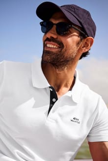 Miles Organic Cotton Pique Polo White