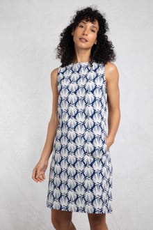 Adenea Organic Cotton Jersey Shift Dress Royal Blue