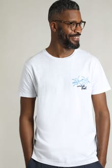 Porter Organic Cotton Chest Print T-Shirt White