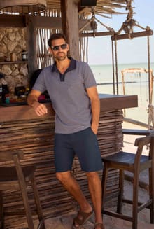Pasco Pique Jersey Shorts Navy