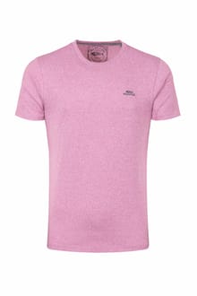 Fished Organic Cotton Branded T-Shirt Magenta