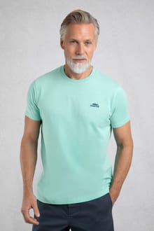Fished Organic Cotton Branded T-Shirt Aqua Marine