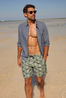 Orcha Printed Swim Shorts Aqua Marine