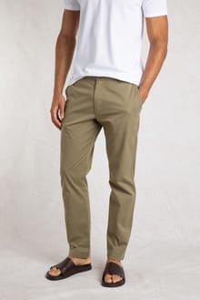 Freddie Super Soft Chino Trousers Burnt Olive