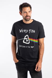 Carp Side Front Print Artist T-Shirt Black