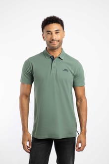 Miles Organic Cotton Pique Polo Army Green