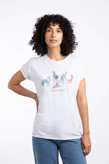 Go Fetch Organic Cotton Graphic T-Shirt White