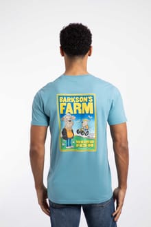 Barkson Farm Back Print Artist T-Shirt Smoked Blue