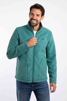 Shires Eco Full Zip Grid Fleece Leaf Green