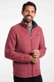 Shires Eco Full Zip Grid Fleece Rhubarb