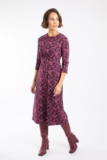 Felicity Organic Cotton Printed Jersey Midi Dress