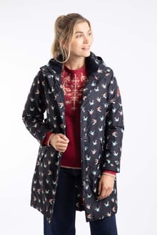 Sena Recycled Printed Waterproof Coat  Nightshade