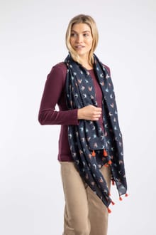 Marelia Printed Scarf Midnight