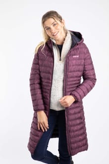 Iryssa Lightweight Padded Midline Hooded Jacket Raisin
