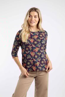 Pinto Organic Cotton Printed Jersey Tee Dark Blue