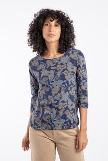Pinto Organic Cotton Printed Jersey Tee Moonlight Blue