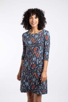 Starshine Organic Cotton Printed Jersey Dress Navy Blue
