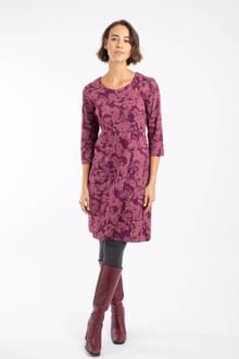 Starshine Organic Cotton Printed Jersey Dress Plum