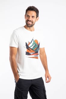 Aspect Mountains Hertitage Wash Graphic Tee Dusty White