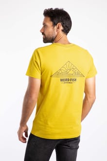 Pyramid View Organic Cotton Slub Back Graphic Tee Antique Moss