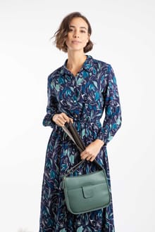 Javana Cross Body Saddle Bag  Army Green