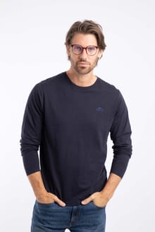 Fins Branded Long Sleeve T-Shirt Midnight